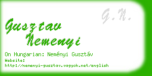 gusztav nemenyi business card